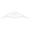 Ekena Millwork Pitch Wagon Wheel Architectural Grade PVC Gable Pediment, 72"W x 18"H x 1"P (6/12) GPP072X018X100WAG - alternate 2